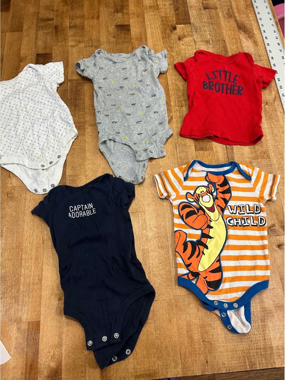 Mixed Baby Bodysuits Bundle - Carter's, Disney Baby, Child of Mine, Faded Glory